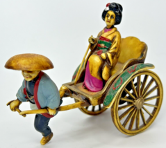 Vintage Japanese Rickshaw Celluloid Figurine 4&quot; Long SKU PB196/34 - £44.84 GBP