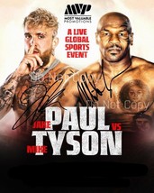 Mike Tyson &amp; Jake Paul Signed Promo Photo 8X10 Autographed Reprint Boxing Match - £15.72 GBP
