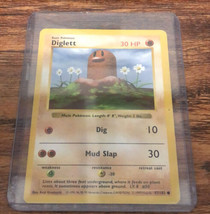 Diglett 1st Edition Shadowless Pokemon Card- 47/102  - 1999 - NM - £9.47 GBP