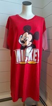 Vintage Disney Mickey Mouse T-Shirt Nightgown (One Size) Red Front/Back Graphics - £15.57 GBP