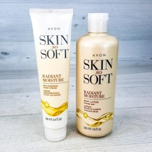 Avon Skin So Soft Radiant Moisture Hand Cream 3.4oz &amp; Body Lotion 11.8oz... - £18.75 GBP