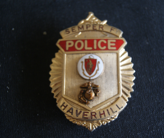 Massachusetts Police badge, Custom made Badge for U.S Marine, Retired. - $298.99