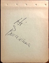 BILL WILLIAMS AUTOGRAPHED SIGNED VINTAGE 1950s ALBUM PAGE DEADLINE AT DAWN - $24.99