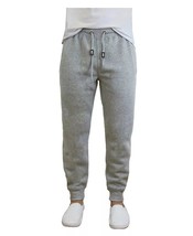 Galaxy By Harvic Men&#39;s Fleece Slim Fit Jogger Pants in Heather Gray-Medium - $18.95