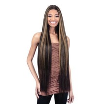 Shake N Go Organique Hd Lace Front Wig 5&quot; Center Part Light Yaky Straight 40&quot; - £47.06 GBP