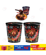 2 PACKS 80g INSTANT NOODLES MAMEE DAEBAK IN CUP SPICY CHICKEN KOREA GHOS... - $480.36 MXN