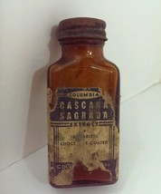 Old Columbia CASCARA SAGRADA Medicine Bottle  - £10.62 GBP
