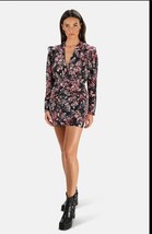 IRO Merca Dress Silk Floral Ruched Pleated V-Neck Mini $695, Sz 34 US 2,... - $2,535.20 MXN