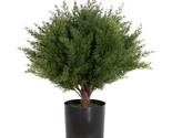 17&quot; Artificial Cedar Topiary Shrub Uv-Proof Leaves Poteed Artificial Shr... - £52.19 GBP