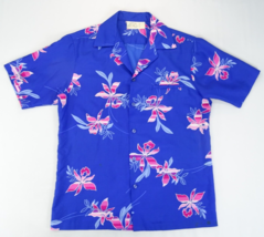 FLAW* HILO HATTIE Hawaiian Shirt Polyester Short Sleeve Button Up Tropic... - $12.30