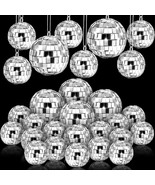 50 Pcs Disco Balls Ornaments Mini Disco Balls Silver Hanging Decorations... - £19.07 GBP