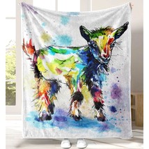 Goat Blanket Goat Gifts For Girls Boys Kids Cute Blanket Throw Blanket Colorful  - £31.71 GBP