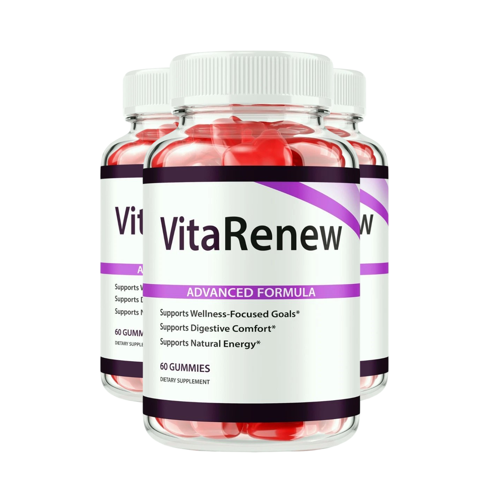 3-Pack VitaRenew Gummies - Hydrating Formula Vita Renew Skin Care - 180 Gummies Item image 5