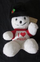 Coca-Cola stuffed Snowman  with  t shirt  I love Coke and Black top hat - £9.69 GBP