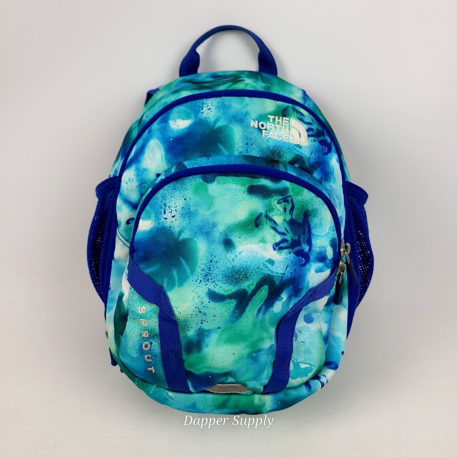 The North Face Sprout Mini Backpack School Travel Bag Kids Blue Green Bi... - $24.74