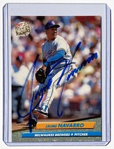 1992 Fleer ULTRA Jaime Navarro #82 Signed Autograph Auto Baseball Card Brewers - £6.21 GBP