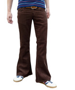 Men&#39;s RETRO FLARES Brown Corduroy PANTS Retro Hippie 60s 70s Bell Bottoms - $64.90