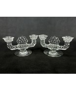 Fostoria American Double Candle Holder Pair, Elegant Glass Candle Holder... - $53.54 CAD