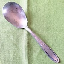 Isabella Quality Sivlerplate ISA1 Pattern Sugar Spoon 6&quot; Scroll Floral Edge - £7.13 GBP