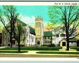 Premier Méthodiste Épiscopal Église Lincoln Illinois Il Unp Lin Postale J11 - $5.63