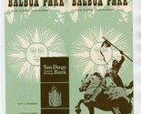 Balboa Park Brochure San Diego Trust &amp; Savings Bank California 1950&#39;s - £30.23 GBP