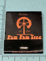 Vintage Matchbook Cover  Home Of The Pam Pam Tree Restaurant &amp; Lounge   gmg - £9.75 GBP