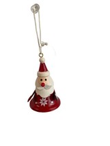 Gallarie II Tin Bell Shaped Santa ornament 2.75 inches no tag - £6.70 GBP