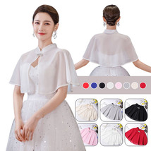 Wedding Bride Chiffon Shawl Wrap Lady Sun Protection Cocktail Evening Pa... - £7.80 GBP