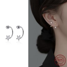  minimalist woman hoop earrings silver 925 fine in jewelry 925 sterling silver earrings thumb200