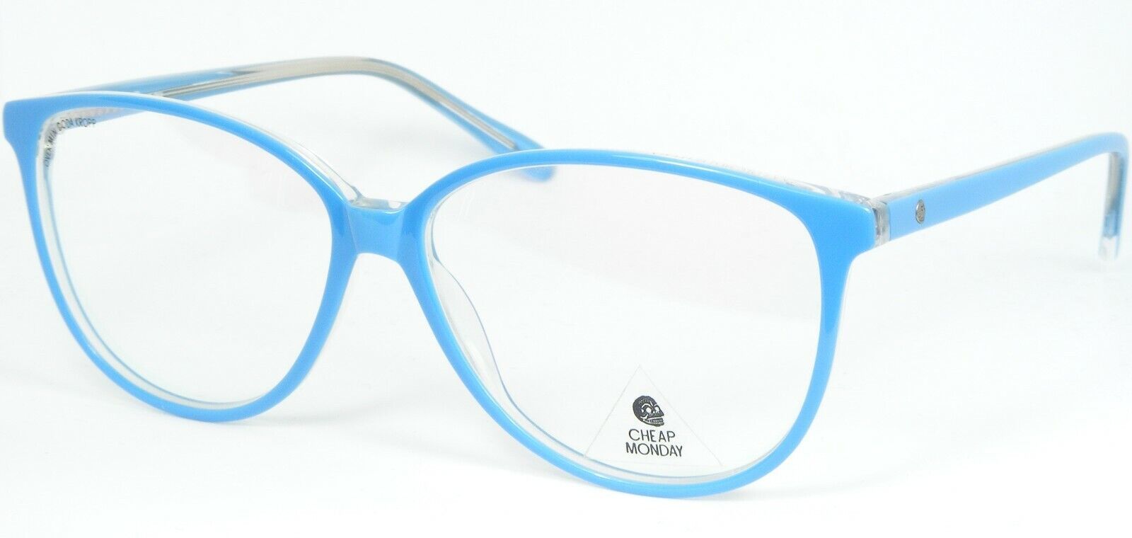 Cheap Monday The SMA 604 Brillant Bleu / Transparent Lunettes Monture 56... - $101.41