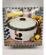 Vintage Alco Industries Round Rooster Casserole Dish countryside - $14.23