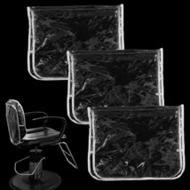 Three Pieces Of Chair Back Covers Made Of Clear Plastic For Barber Shops, - £30.63 GBP