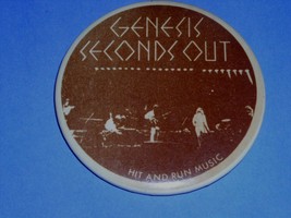 Genesis Pinback Button Vintage Seconds Out Hit And Run Music - £15.65 GBP