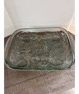 Vtg Libby Orchard Fruit  9 X 12 Baking Casserole Dish Clear Green Tint G... - €17,08 EUR