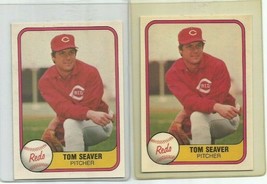 Three (3) Tom Seaver (Cincinnati Reds) 1981 Fleer Cards #200 - £9.74 GBP