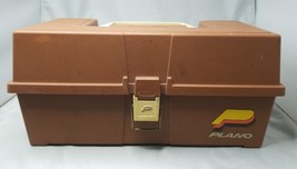 Plano Rust Color Fishing Tackle Box Craft  Two Tray Handle on Top 14&quot; x 6&quot; - £18.98 GBP
