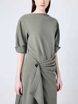 Proenza Schouler Maisie Dress In Matte Viscose Crepe Wood - $11,326.55 MXN