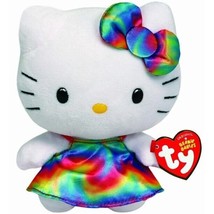 Ty Hello Kitty Large 11&quot; Rainbow Dress B EAN Ie Buddy New With Tags - £12.01 GBP