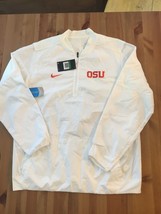 NWT mens XL nike OSU baseball 1/4 zip lockdown on field warm up wind jacket BSBL - £45.41 GBP