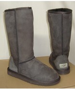 UGG Australia CLASSIC TALL Brown Suede Sheepskin Boots US 5,EU 36 NEW #5815 - $122.66