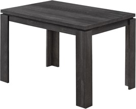 Monarch Specialties 32&quot; X 48&quot; Dining Table With Black Reclaimed Wood Look. - £218.98 GBP