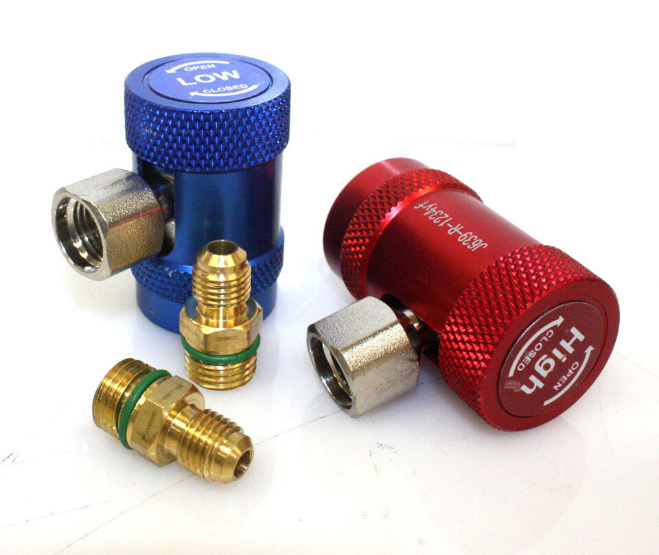 R1234YF AC High Low Quick Connector Adapter Coupler For Jaguar Land Rove... - $26.17