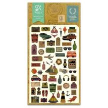 CUTE TRAVEL STORY STICKERS Sheet Car Plane Kraft Paper Craft Scrapbook S... - €2,13 EUR