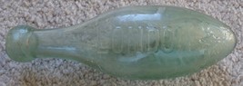 Antique Torpedo Glass Bottle HD RAWLING, NASSAU STREET, LONDON with Blob... - $149.99