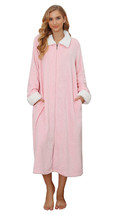 RH Women Fleece Robe Plush Long Zip Front Warm Soft Zippered Bathrobes RHW4047 - £29.25 GBP