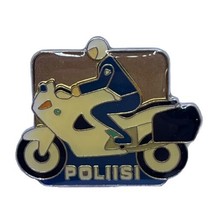 Finland Motorcycle Poliisi Police Dept Law Enforcement Enamel Lapel Hat Pin - $14.95