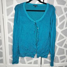 Express Button Down Blue Sweater Cardigan Size Large - $9.99