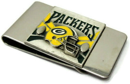 Green Bay Packers Money Clip Stainless Steel Credit Card Cash Heavy - £27.08 GBP