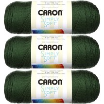 Caron Simply Soft Yarn Solids (3-Pack) Dark Sage H97003-9707 - £29.88 GBP