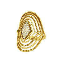 Judith Ripka 18k Stella Collection Diamond Domed Ring - $3,450.00